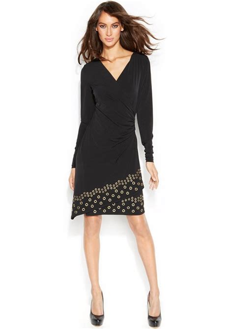 michael michael kors grommet-trim dress|Michael Michael Kors Women's Grommet.